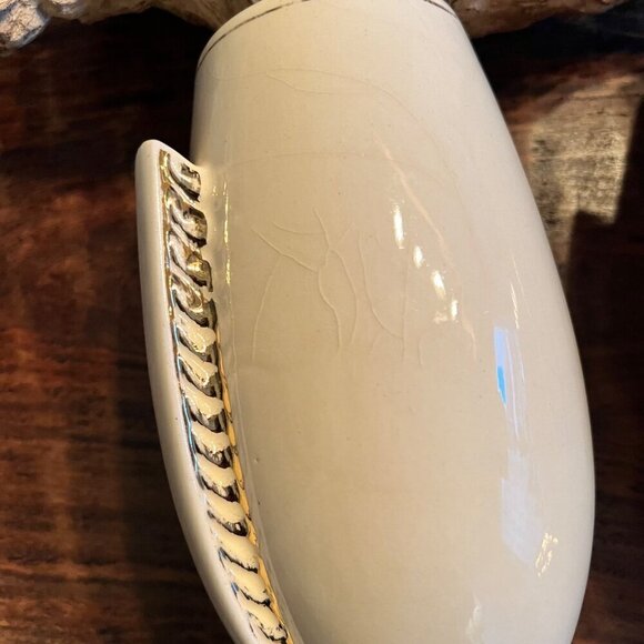 Vintage Set Of Ceramic Art Deco Style Vases With Gold Accents - Picture 10 of 12